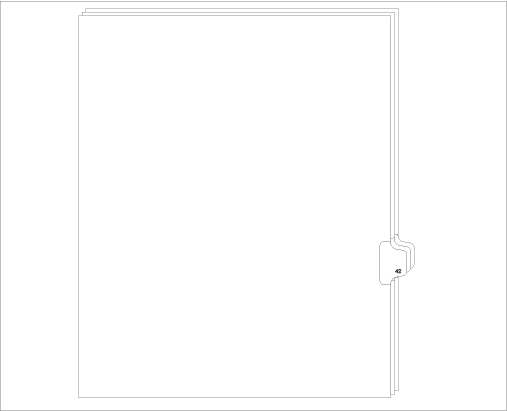 91042 Allstate ED11-42 Style Legal Divider Letter Size Side Tab 42