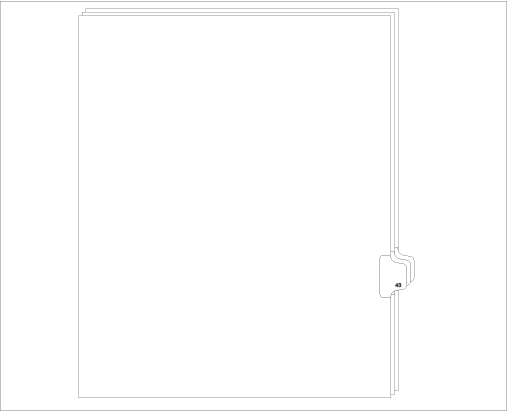 91043 Allstate ED11-43 Style Legal Divider Letter Size Side Tab 43