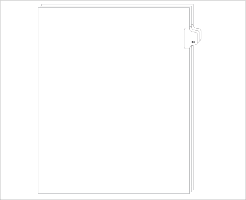 91054 Allstate ED11-54 Style Legal Divider Letter Size Side Tab 54