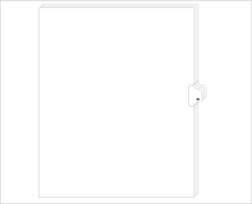 91062 Allstate ED11-62 Style Legal Divider Letter Size Side Tab 62