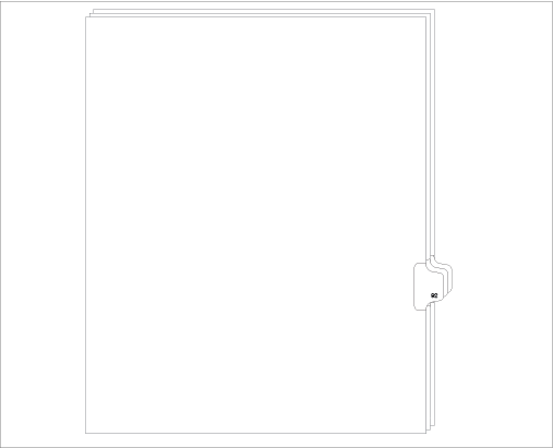 91092 Allstate ED11-92 Style Legal Divider Letter Size Side Tab 92