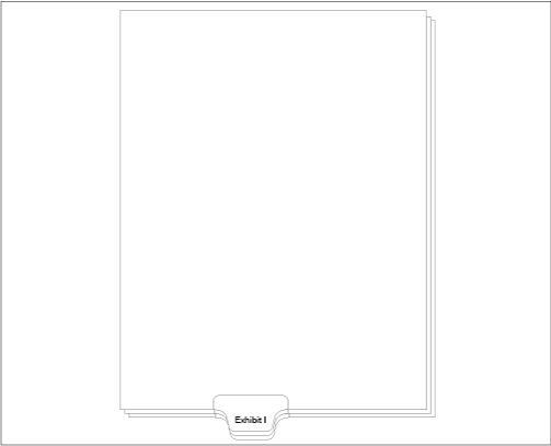 91148 Allstate ED11I Style Legal Divider Letter Size Bottom Tab Exhibit I