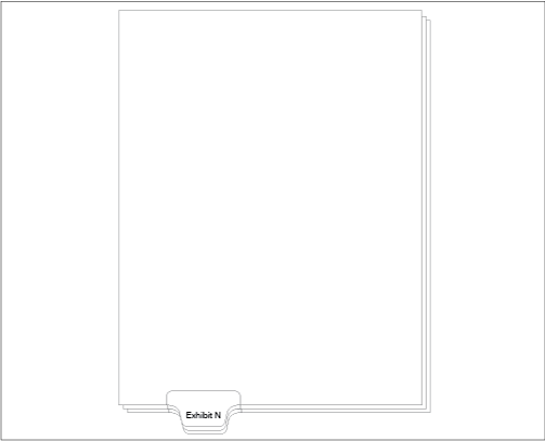 91153 Allstate ED11N Style Legal Divider Letter Size Bottom Tab Exhibit N