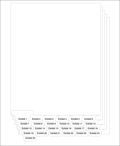 91178 Allstate EDNB11-1C Style Legal Divider Letter Size Bottom Tab Exhibit 1-24