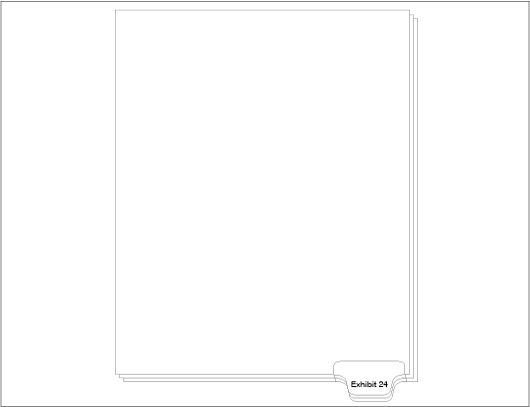 91324 Allstate EDB11-24 Style Legal Divider Letter Size Bottom Tab Exhibit 24