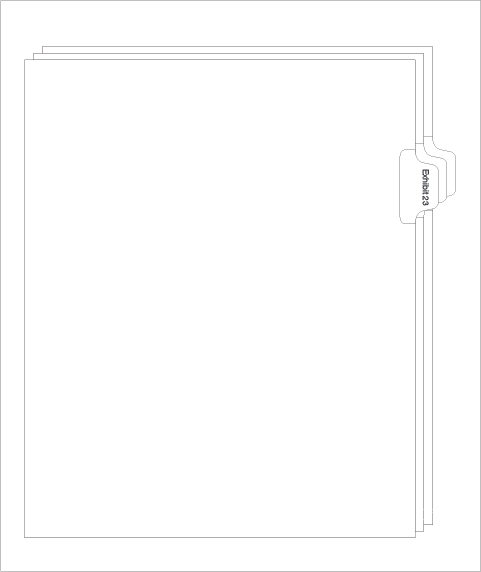 91723 Allstate EDR11-23 Style Legal Divider Letter Size Side Tab Exhibit 23