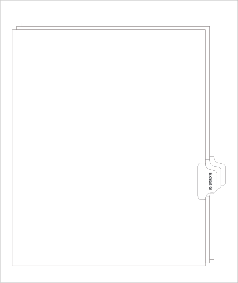91857 Allstate EDR11G Style Legal Divider Letter Size Side Tab Exhibit G