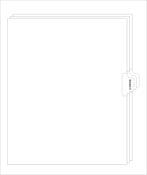 91865 Allstate EDR11O Style Legal Divider Letter Size Side Tab Exhibit O