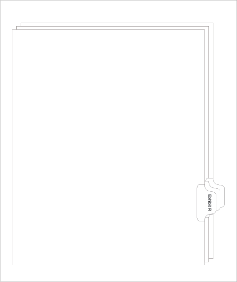 91868 Allstate EDR11R Style Legal Divider Letter Size Side Tab Exhibit R
