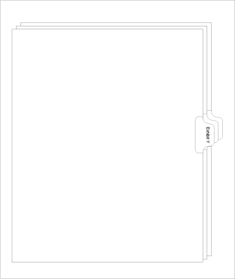 91875 Allstate EDR11Y Style Legal Divider Letter Size Side Tab Exhibit Y