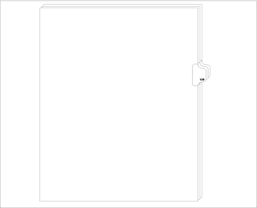 98109 Allstate ED11-109 Style Legal Divider Letter Size Side Tab 109