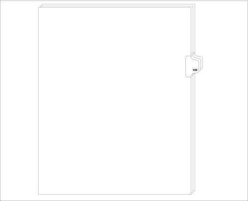 98133 Allstate ED11-133 Style Legal Divider Letter Size Side Tab 133