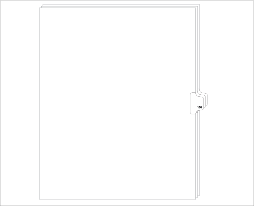 98138 Allstate ED11-138 Style Legal Divider Letter Size Side Tab 138