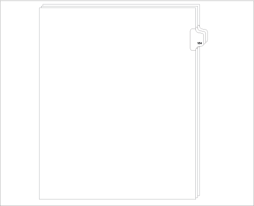 98154 Allstate ED11-154 Style Legal Divider Letter Size Side Tab 154