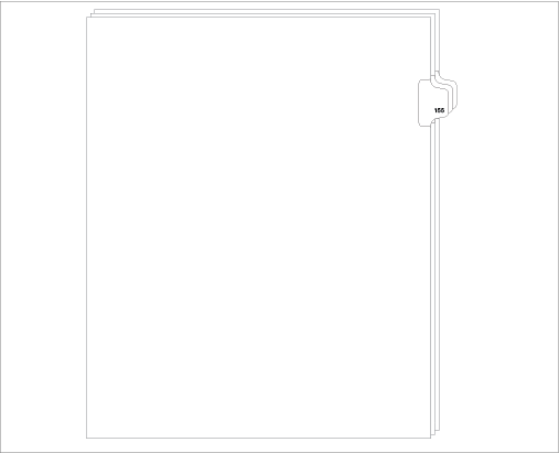 98155 Allstate ED11-155 Style Legal Divider Letter Size Side Tab 155