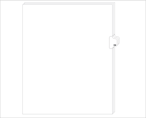 98159 Allstate ED11-159 Style Legal Divider Letter Size Side Tab 159