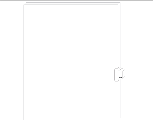 98166 Allstate ED11-166 Style Legal Divider Letter Size Side Tab 166