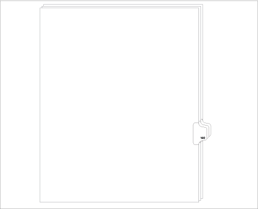 98192 Allstate ED11-192 Style Legal Divider Letter Size Side Tab 192