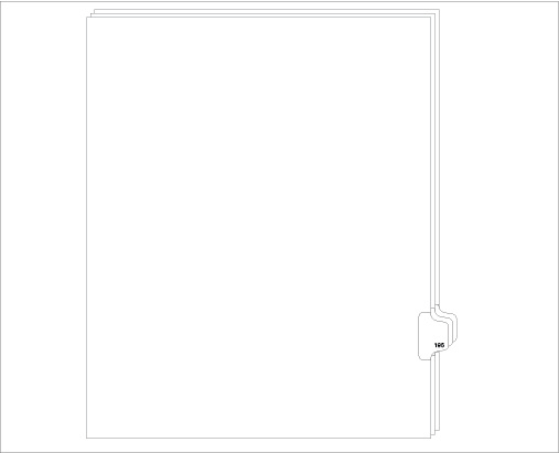 98195 Allstate ED11-195 Style Legal Divider Letter Size Side Tab 195