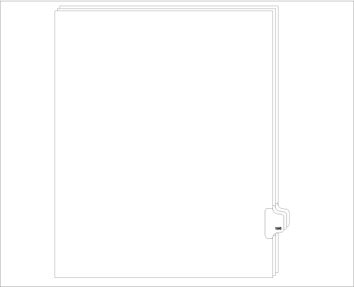 98196 Allstate ED11-196 Style Legal Divider Letter Size Side Tab 196