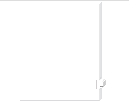 98222 Allstate ED11-222 Style Legal Divider Letter Size Side Tab 222