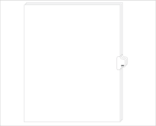 98263 Allstate Style Legal Divider Letter Size Side Tab 263