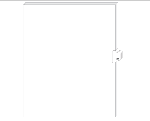 98287 Allstate Style Legal Divider Letter Size Side Tab 287