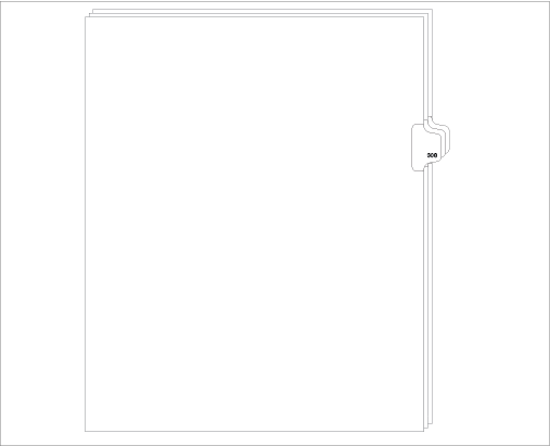 98308 Allstate Style Legal Divider Letter Size Side Tab 308